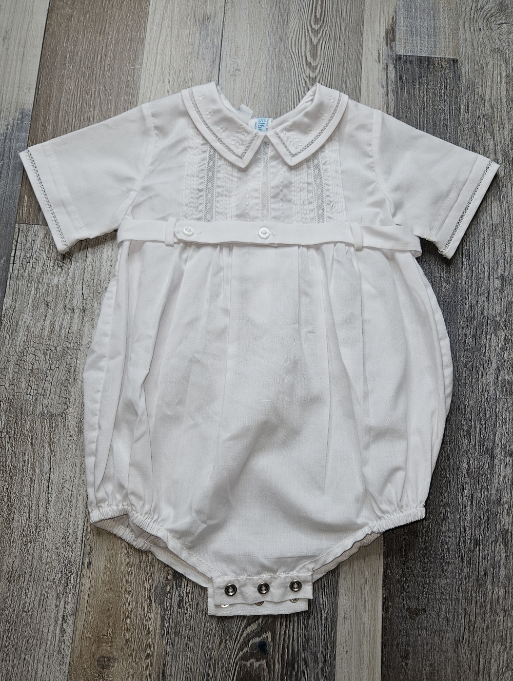 Feltman Bros 6 Months White Belted Creeper Bubble
